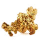 native 0.24 gram gold nugget from Venezuela isolated on white ba native 0.24 gram gold nugget from Venezuela isolated on white ba